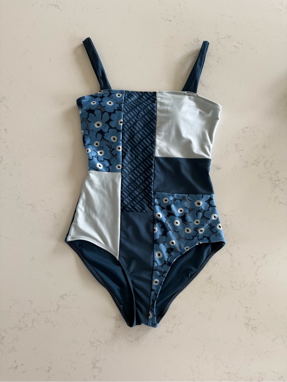 Nani Swimwear ‘Sea Holly’ Patchwork One-Piece Swimsuit UPF 50 Size Small